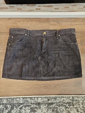 GAP Women’s Corduroy Mini Skirt in Charcoal SZ 16/33